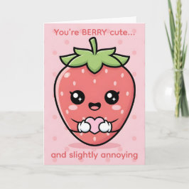 You’re Berry Cute — Funny Valentine’s Day Feestdagen Kaart