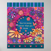 You’re Doing Better Than You Think Motivational Poster (Voorkant)