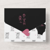 You’re Fangtastic! Fun Funny Bat Pun Proposal Card All In One Uitnodiging (Achterkant)