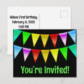 you’re invited happy birthday postcards briefkaart (Voorkant / Achterkant)