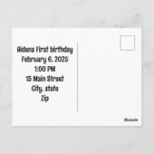 you’re invited happy birthday postcards briefkaart (Achterkant)