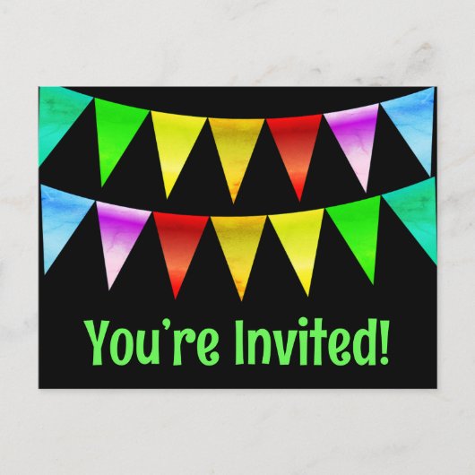 you’re invited happy birthday postcards briefkaart (Voorkant)