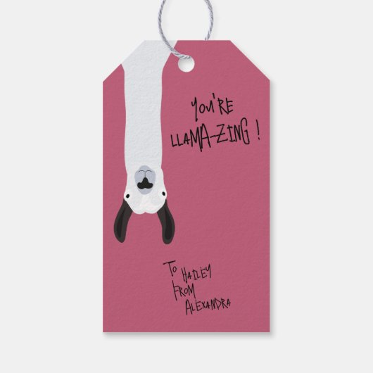 You’re Llama-zing Funny Cute Llama Pun Cadeaulabel (Achterkant)