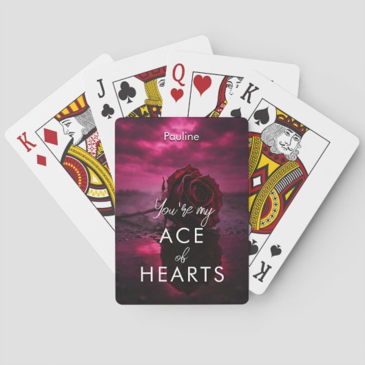 You’re My Ace of Hearts” Playing Cards | Romantic  Pokerkaarten (Achterkant)