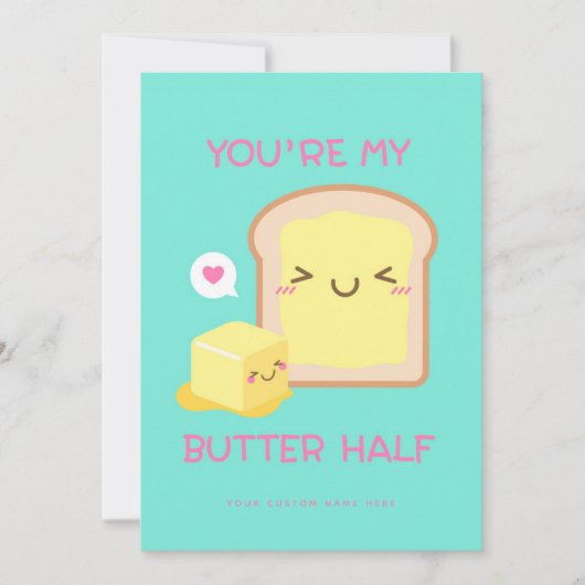 You’re My Butter Half - Schattigee Pun Kaart (Voorkant)