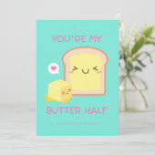 You’re My Butter Half - Schattigee Pun Kaart (Staand voorkant)