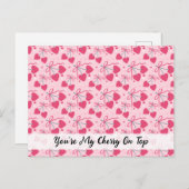 You’re My Cherry On Top Postcard | Cute Cherry Val Briefkaart (Voorkant / Achterkant)