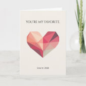 You’re My Favorite Valentine Card Kaart (Voorkant)