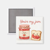 You’re My Jam Cute Jam and Toast Love Magnet (Voorkant / Achterkant)