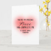 You’re My Missing Piece Personalize Kaart (Gele Bloem)