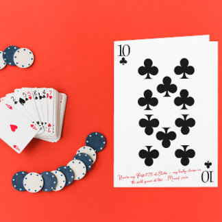 You’re My Perfect Ten 10 of clubs valentine Kaart
