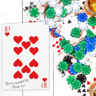 You’re My Perfect Ten 10 of Hearts valentine Kaart