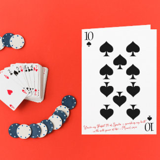 You’re My Perfect Ten 10 of spades valentine Kaart