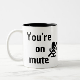You’re on mute” Virtual Happy Hour Mug Tweekleurige Koffiemok