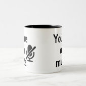 You’re on mute” Virtual Happy Hour Mug Tweekleurige Koffiemok (Center)