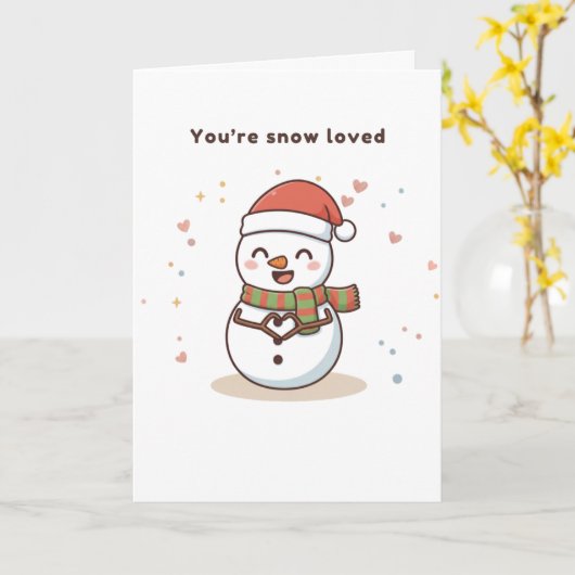 You’re Snow Loved Cute Puchi Dōshi Card Kaart (Gele Bloem)