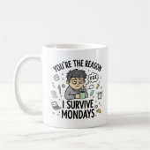 You’re the Reason I Survive Mondays – Fun Mug Koffiemok (Links)