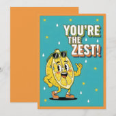 You’re the Zest funny lemon pun gift cute citrus Bedankkaart (Voorkant / Achterkant)