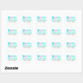 You’re Welcome Glossy Pastel Ocean Text Vierkante Sticker (Vel)
