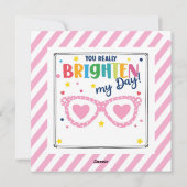 you Really Brighten My Day Valentine Feestdagenkaart (Achterkant)