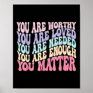 You - Retro Groovy Geestelijke Gezondheid Bewustzi Poster