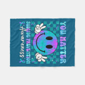 You Ribbon Suicide Prevention Awareness Women Men Fleece Deken (Voorkant (Horizontaal))