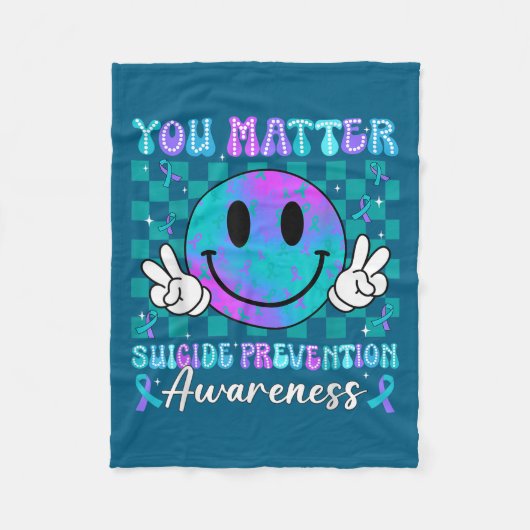 You Ribbon Suicide Prevention Awareness Women Men Fleece Deken (Voorkant)