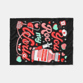 You Roc My World Nurse Valentine Day Er Ed Icu Nic Fleece Deken (Voorkant (Horizontaal))