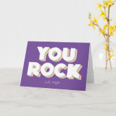 You Rock Bedankt voor het gevouwen Wenskaart Kaart (Gele Bloem)