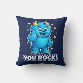 You Rock Blue Monster Navy Goud Superstar Kussen