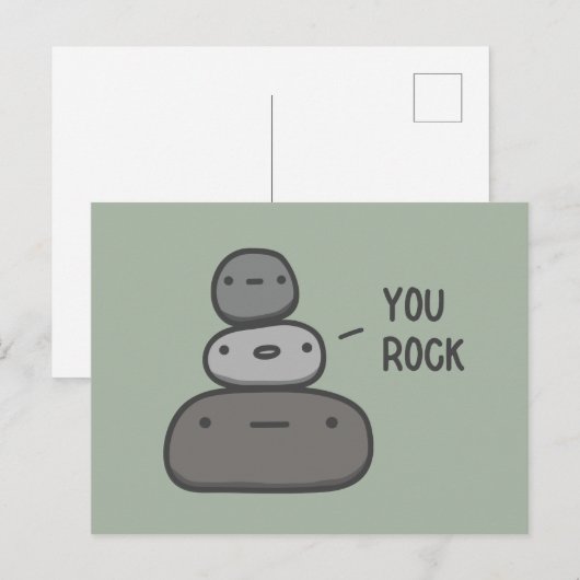 You Rock Briefkaart (Voorkant / Achterkant)