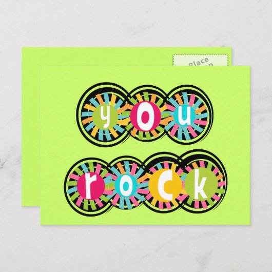 You Rock Briefkaart (Voorkant / Achterkant)