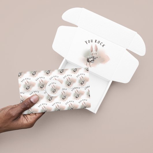 You Rock Bunny Guitar Tissue Paper Tissuepapier