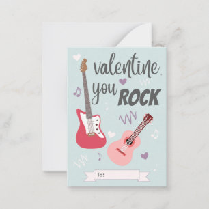 You Rock Classroom Valentijnsdag Notitiekaartje