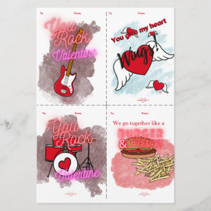 You Rock Cut & Share Kinder Valentijnsdag Kaarten