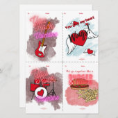 You Rock Cut & Share Kinder Valentijnsdag Kaarten (Voorkant / Achterkant)
