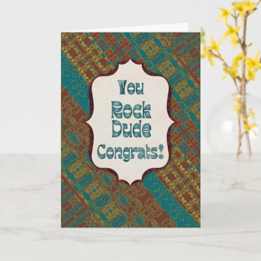 You Rock Dude Congrats – Chocolate Collection Card Kaart (Gele Bloem)