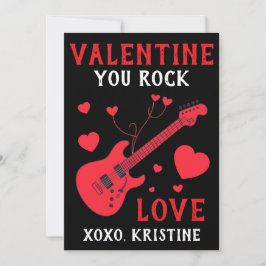 You Rock Electric Guitar Kids Valentines Day Note Feestdagenkaart