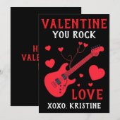 You Rock Electric Guitar Kids Valentines Day Note Feestdagenkaart (Voorkant / Achterkant)