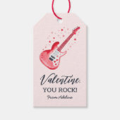 You Rock elektrische gitaar Kinder Valentijnsdag Cadeaulabel (Voorkant)