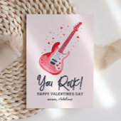 You Rock elektrische gitaar Kinder Valentijnsdag Notitiekaartje