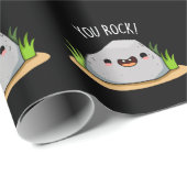 You Rock Funny Geology Pun Dark BG Cadeaupapier (Rol Hoek)