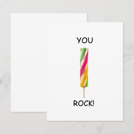 You Rock Funny Valentijnsdag Quotes Kaart (Voorkant / Achterkant)