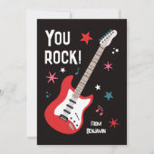 You rock guitar classroom valentine's day card feestdagenkaart (Voorkant)
