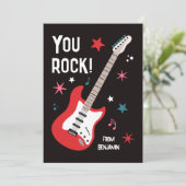 You rock guitar classroom valentine's day card feestdagenkaart (Staand voorkant)