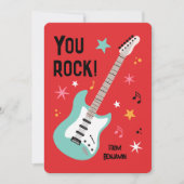 You rock guitar classroom valentine's day card feestdagenkaart (Voorkant)