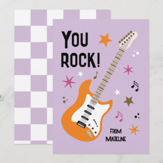 You rock guitar classroom valentine's day card feestdagenkaart