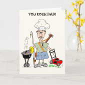YOU ROCK HAPPY FATHER'S DAY CARD KAART (Gele Bloem)