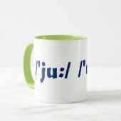 "You Rock" in Phonetics Coffee Mok (Voorkant links)