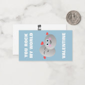 You Rock Mini Valentijn Notitiekaartje (Voorkant / Achterkant in situ)
